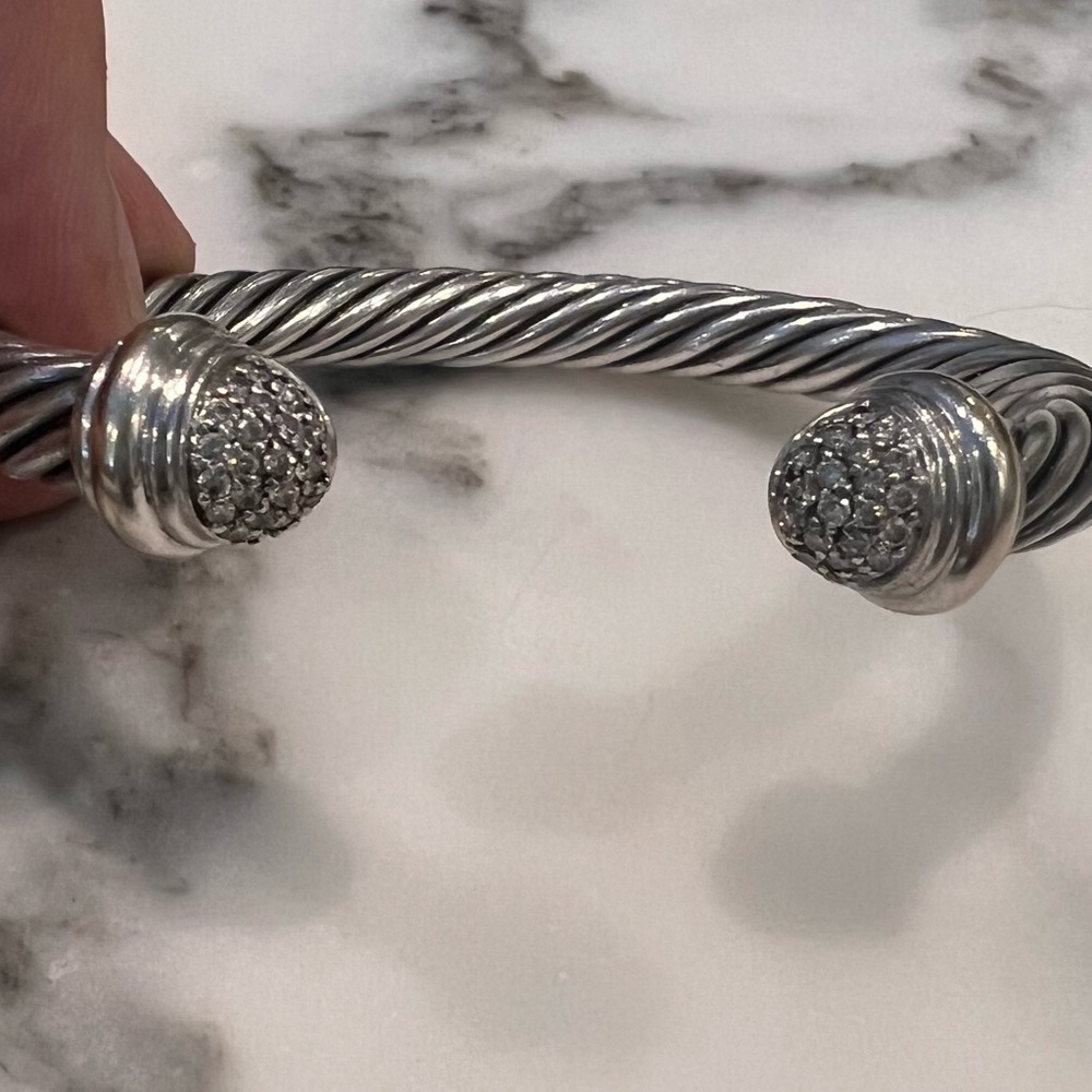 David Yurman Cable Classics Pavé Diamond Bracelet 7mm🥳 - Picture 6 of 8